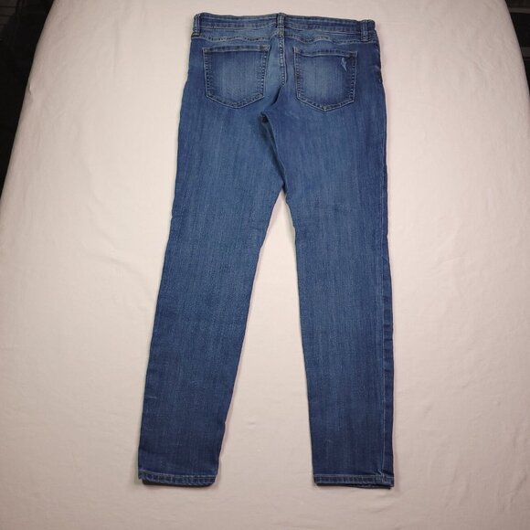 Gap Womens Legging Ankle Jeans 8 Low Rise Medium Wash Stretch Distressed - Picture 3 of 9